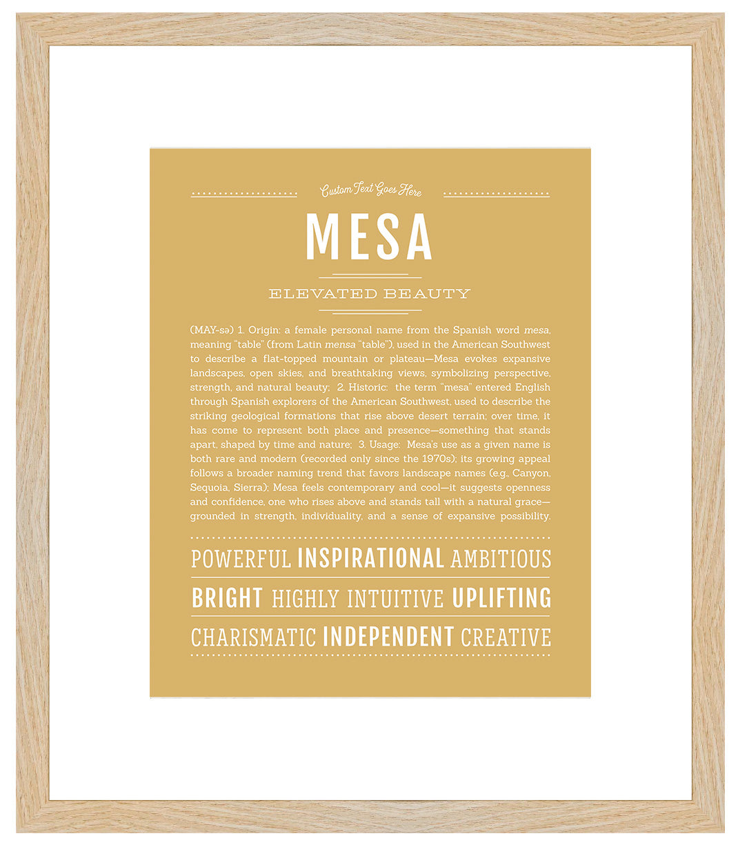 Mesa | Name Art Print