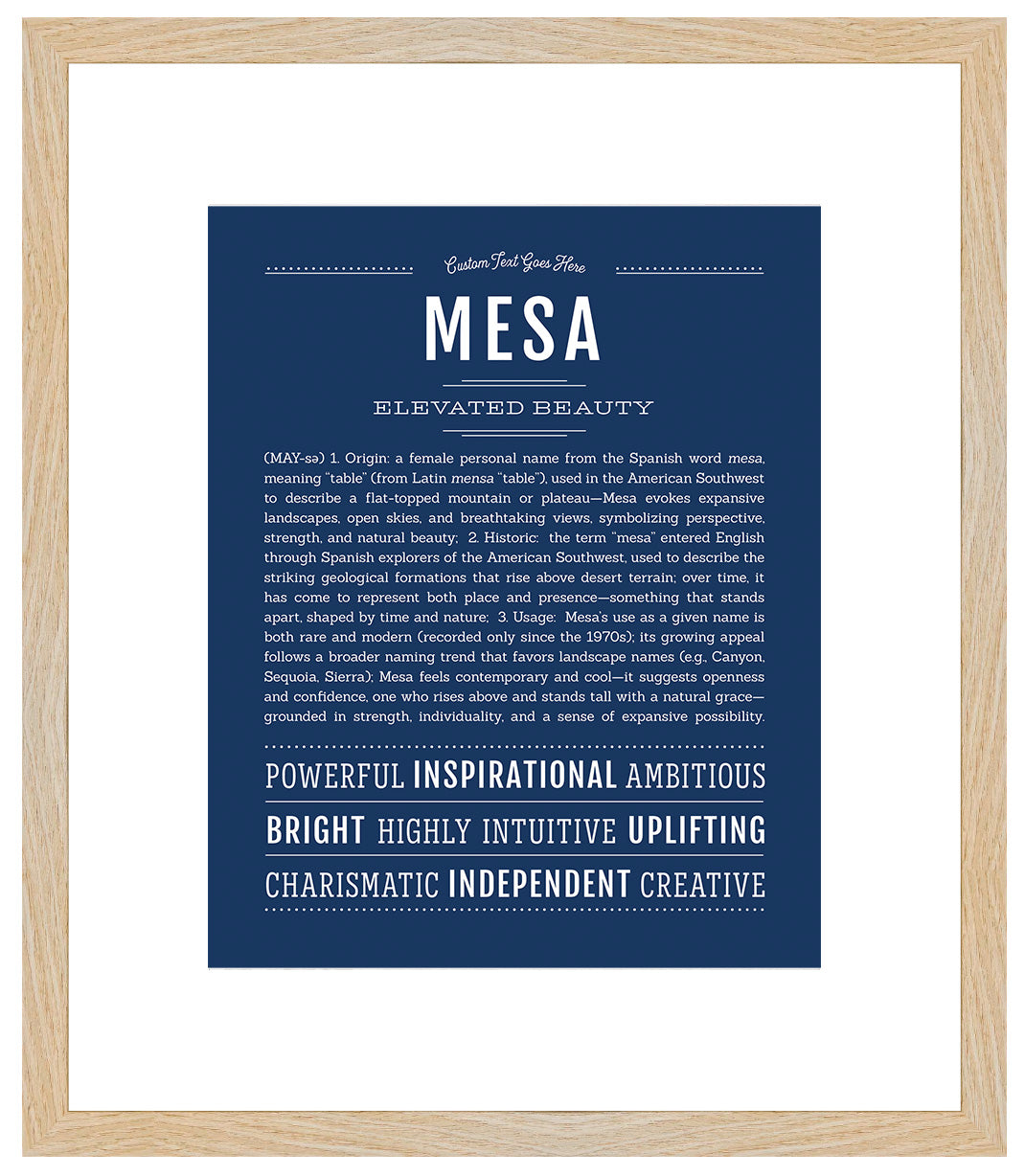 Mesa | Name Art Print
