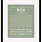 Mesa | Name Art Print