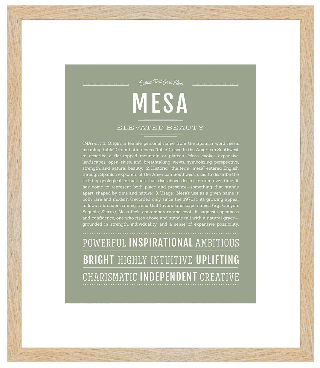 Mesa | Name Art Print