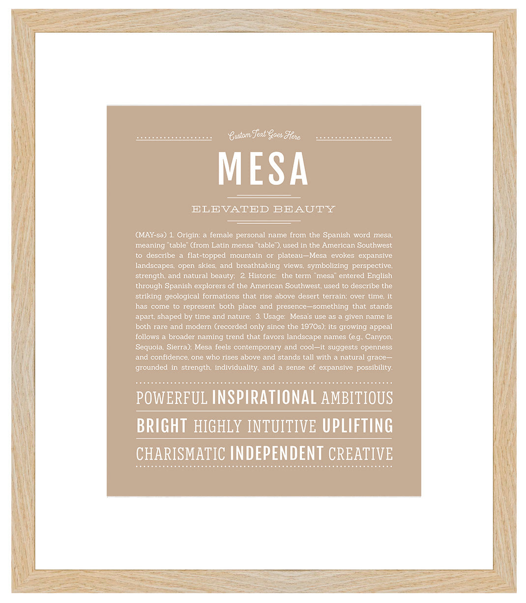 Mesa | Name Art Print