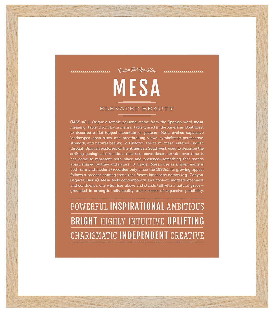 Mesa | Name Art Print