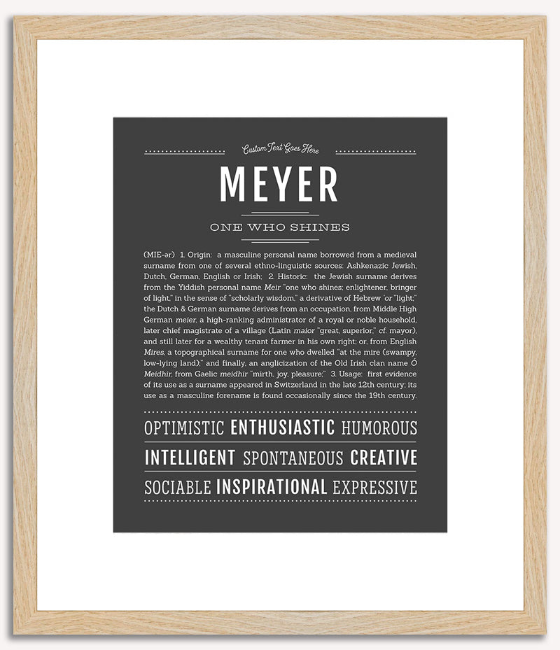 Meyer | Name Art Print