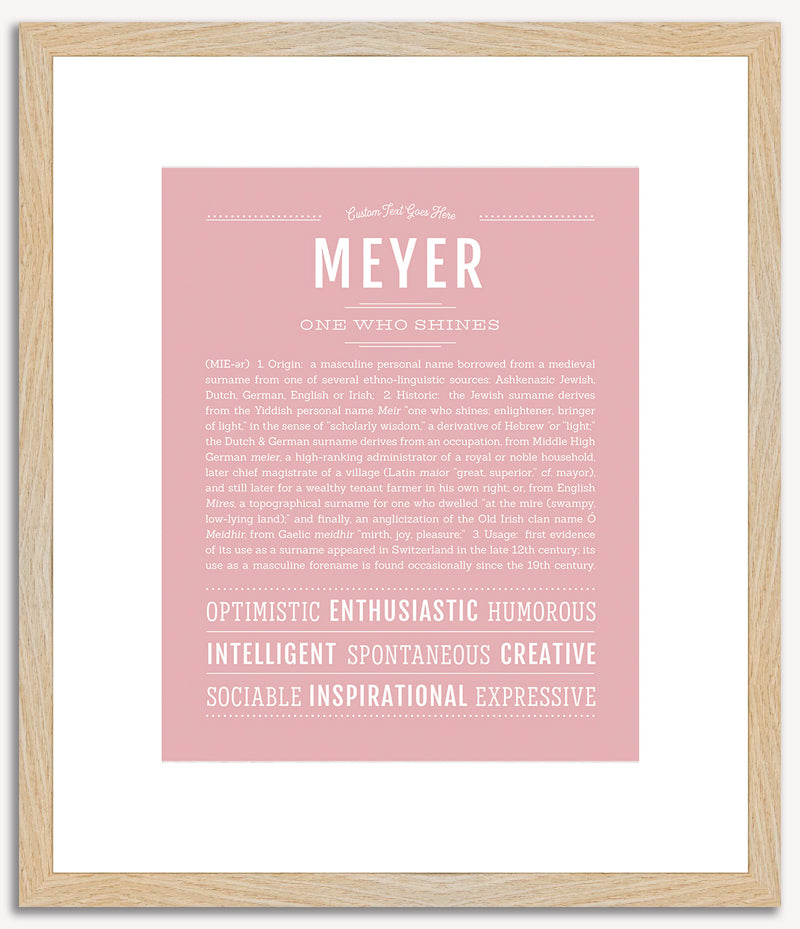 Meyer | Name Art Print