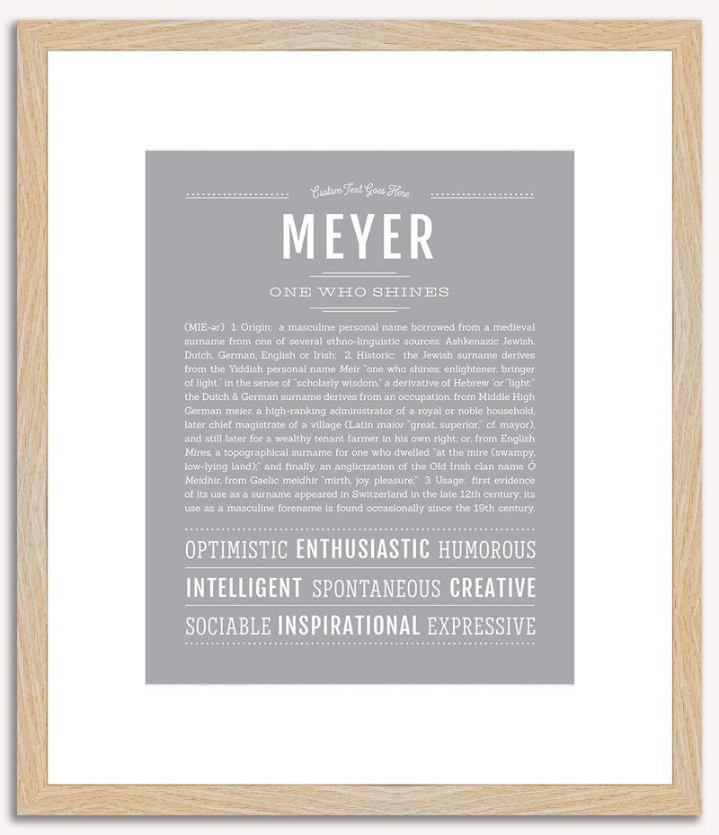 Meyer | Name Art Print