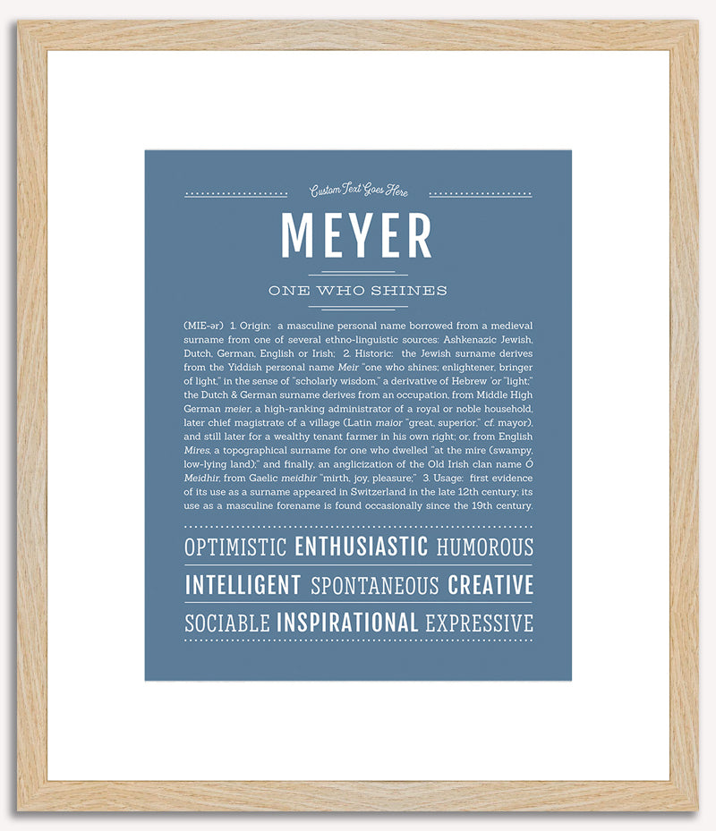 Meyer | Name Art Print