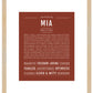 Mia | Name Art Print