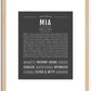 Mia | Name Art Print