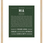 Mia | Name Art Print