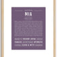 Mia | Name Art Print