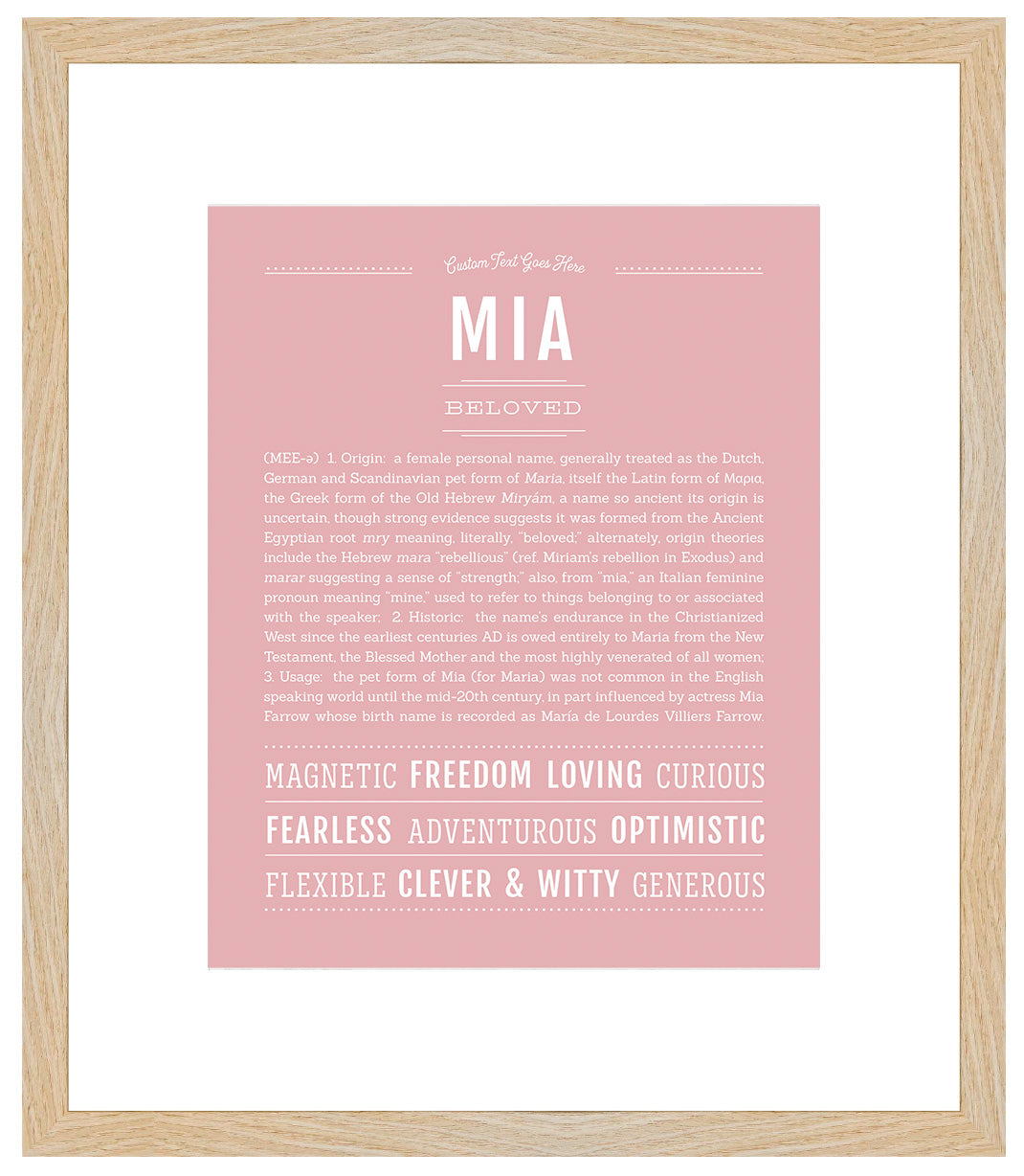 Mia | Name Art Print