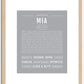 Mia | Name Art Print