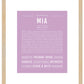 Mia | Name Art Print