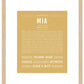 Mia | Name Art Print