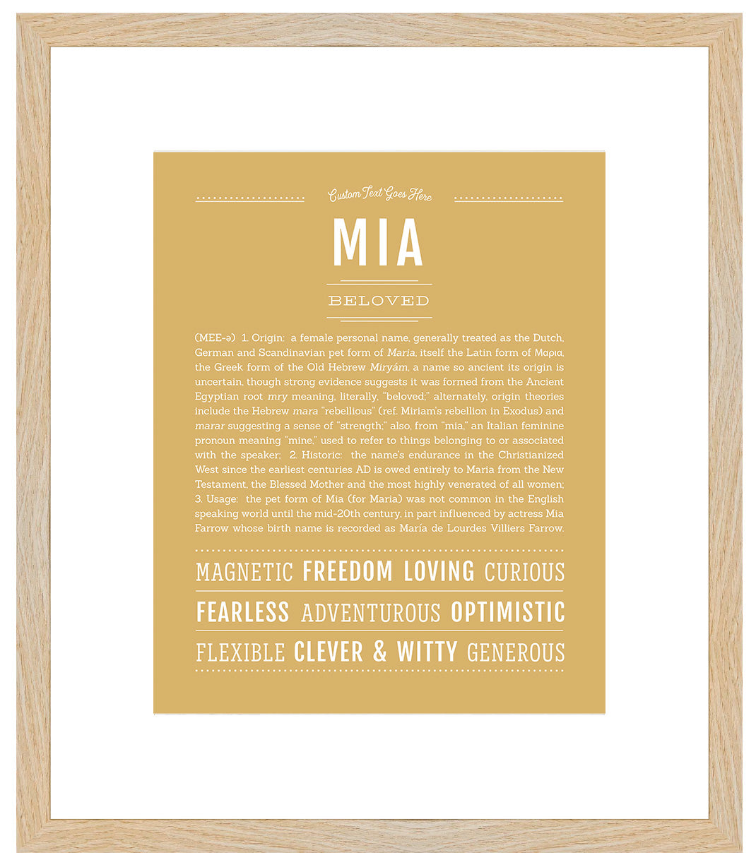 Mia | Name Art Print