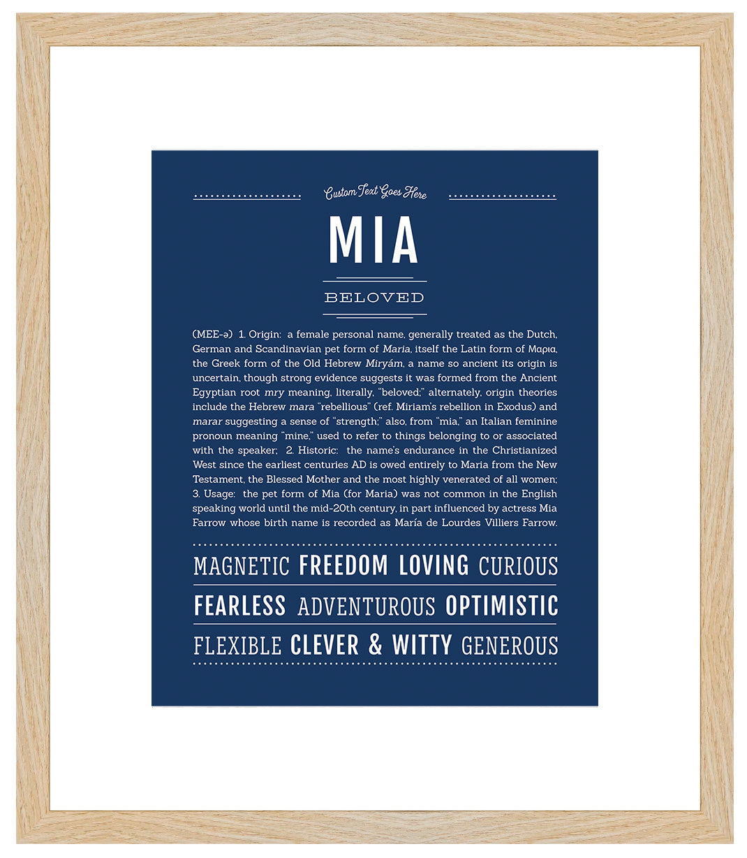 Mia | Name Art Print