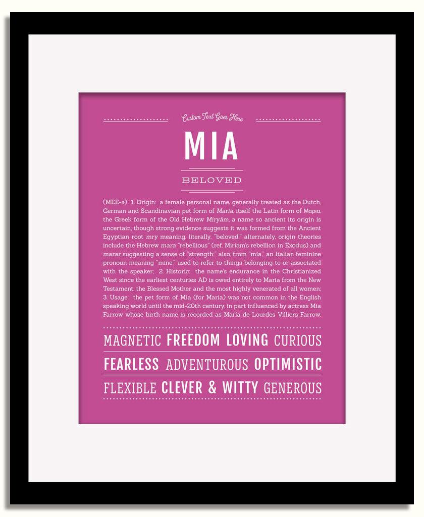 Frame Options | Dark Pink | Black Frame, Matted