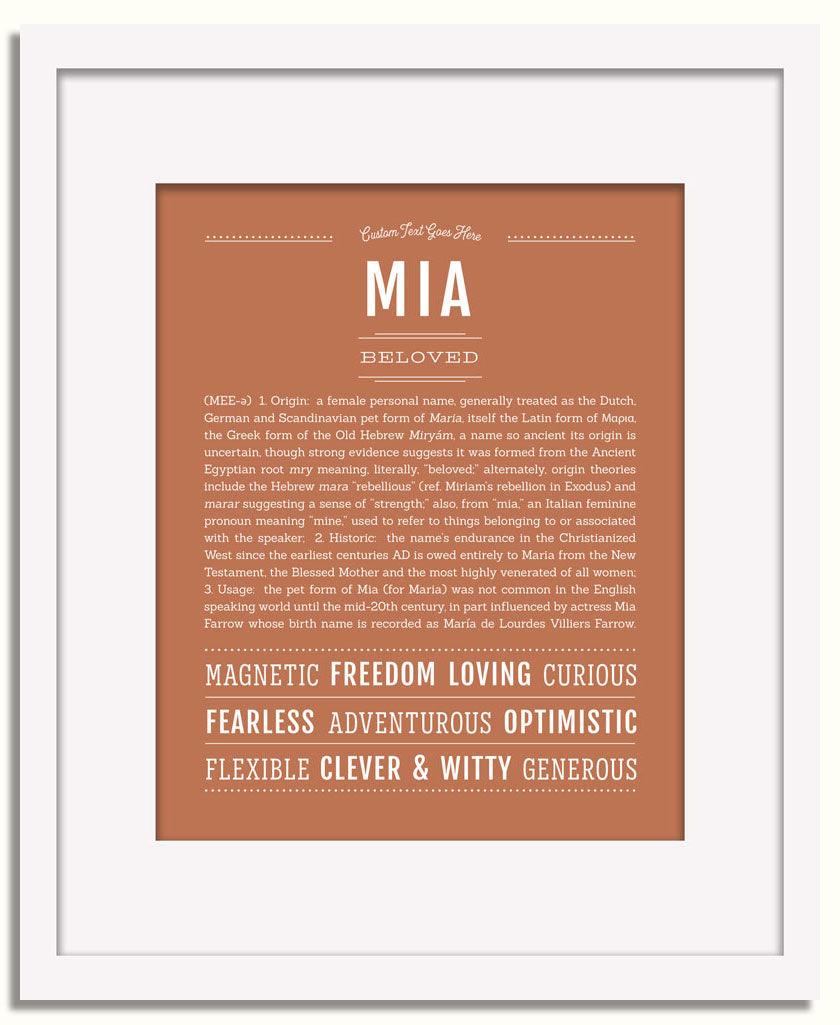 Frame Options | Terra Cotta | White Frame, Matted