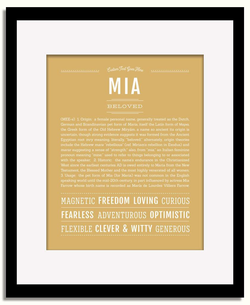 Frame Options | Matte Gold | Black Frame, Matted