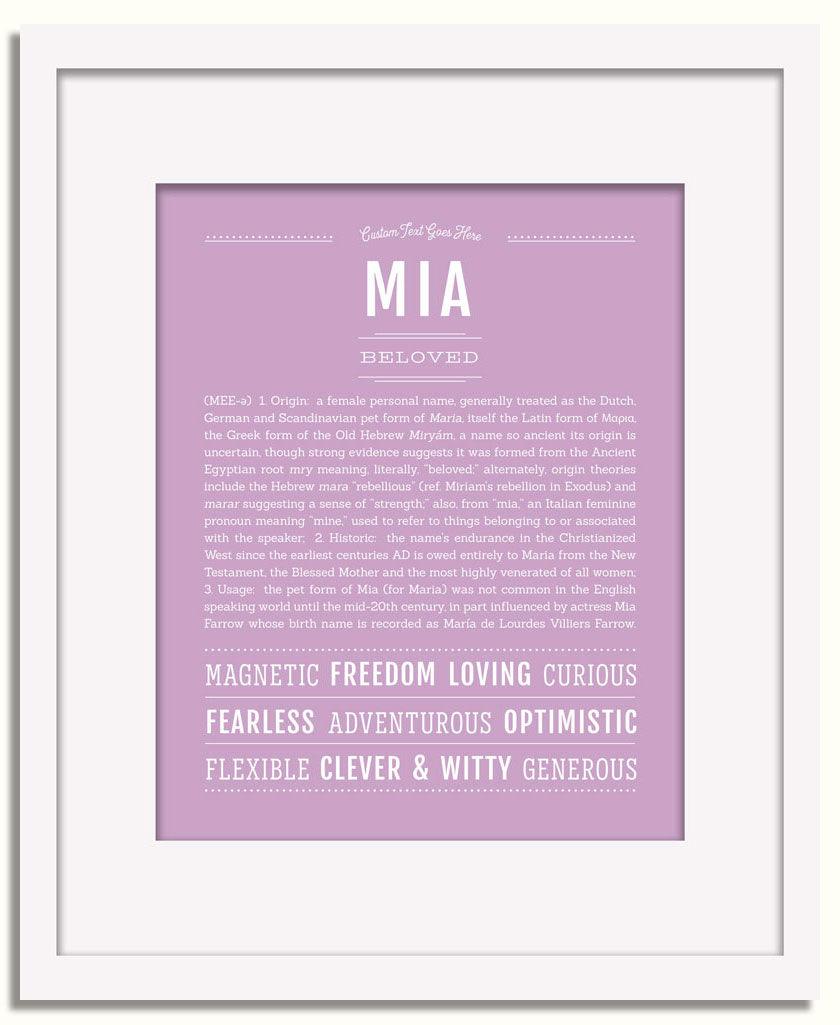 Frame Options | Lilac | White Frame, Matted