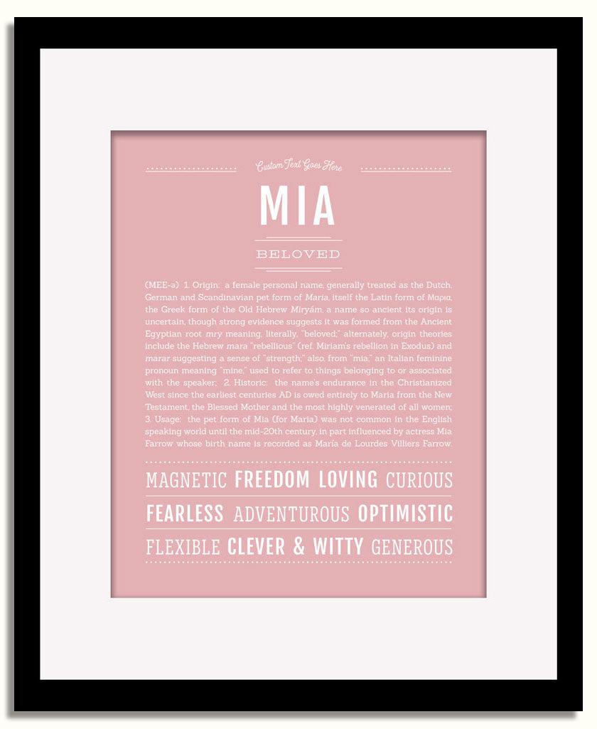 Frame Options | Dusty Rose | Black Frame, Matted