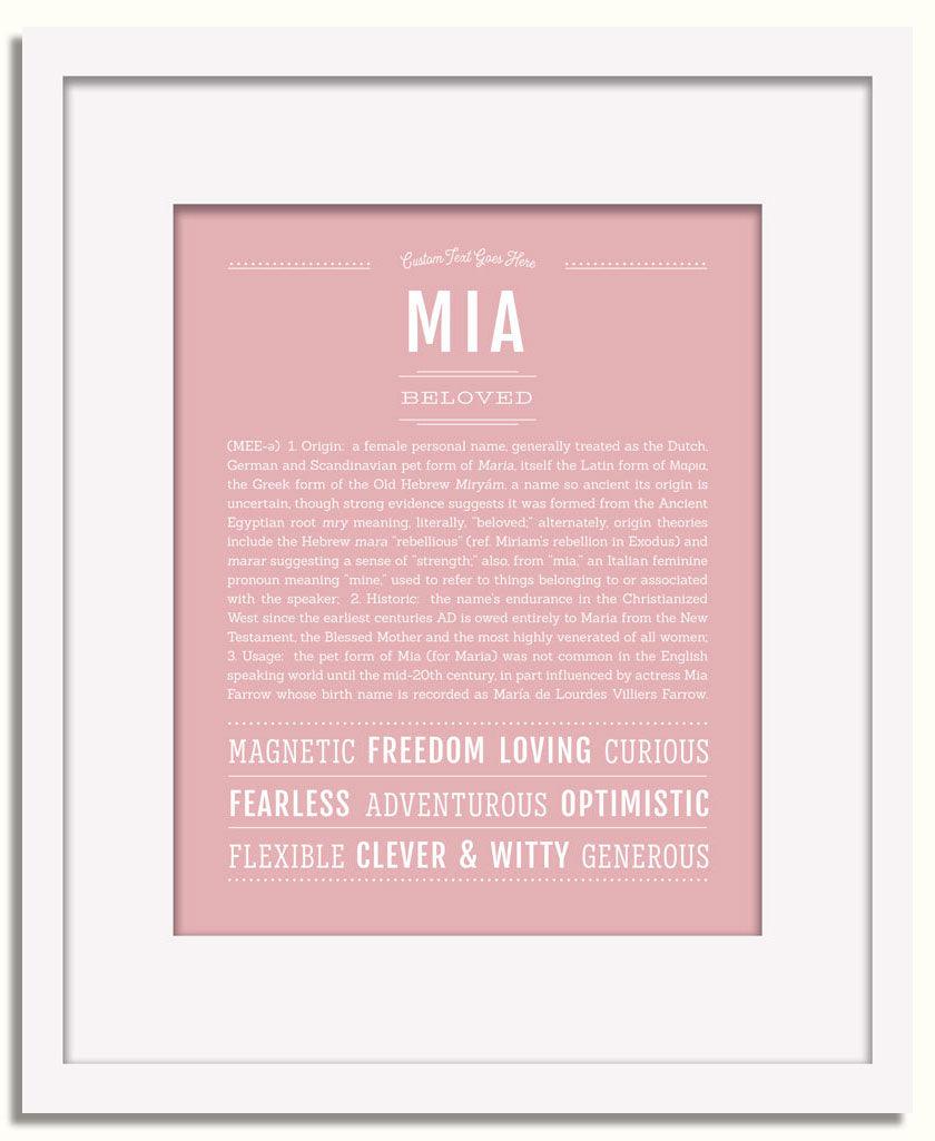 Frame Options | Dusty Rose | White Frame, Matted