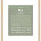 Mia | Name Art Print