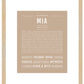 Mia | Name Art Print