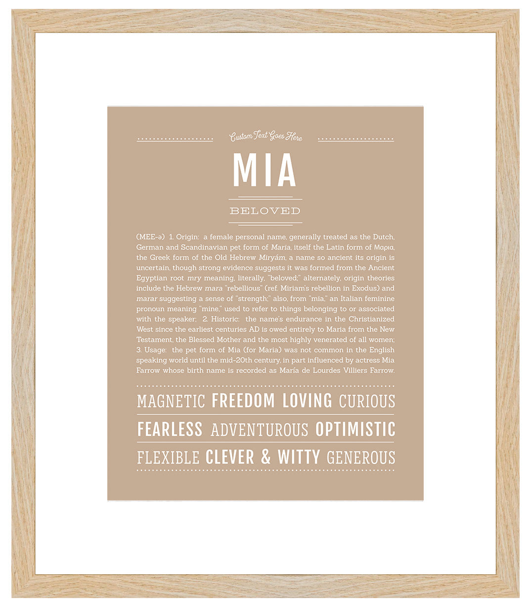 Mia | Name Art Print