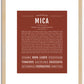 Mica | Name Art Print