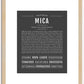 Mica | Name Art Print