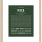 Mica | Name Art Print