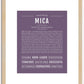 Mica | Name Art Print