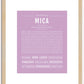 Mica | Name Art Print