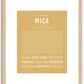 Mica | Name Art Print