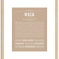 Mica | Name Art Print