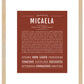 Micaela | Name Art Print