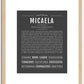 Micaela | Name Art Print