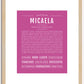 Micaela | Name Art Print