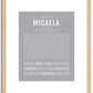 Micaela | Name Art Print