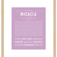 Micaela | Name Art Print