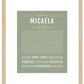 Micaela | Name Art Print