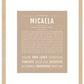 Micaela | Name Art Print