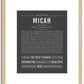 Micah (female) | Name Art Print