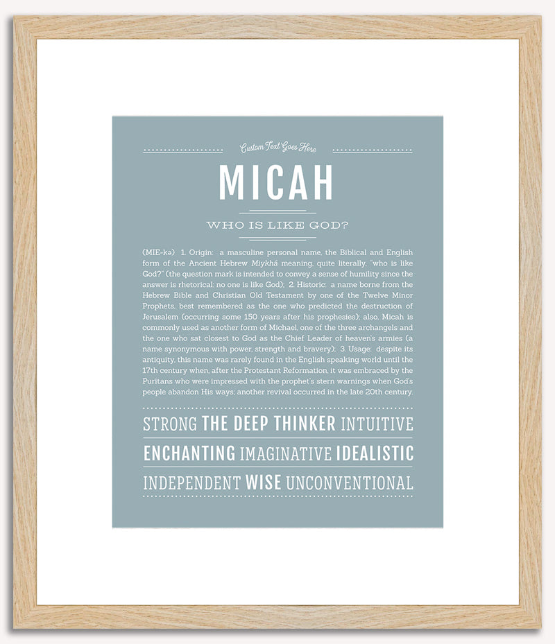 Micah (male) | Name Art Print