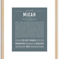 Micah (female) | Name Art Print