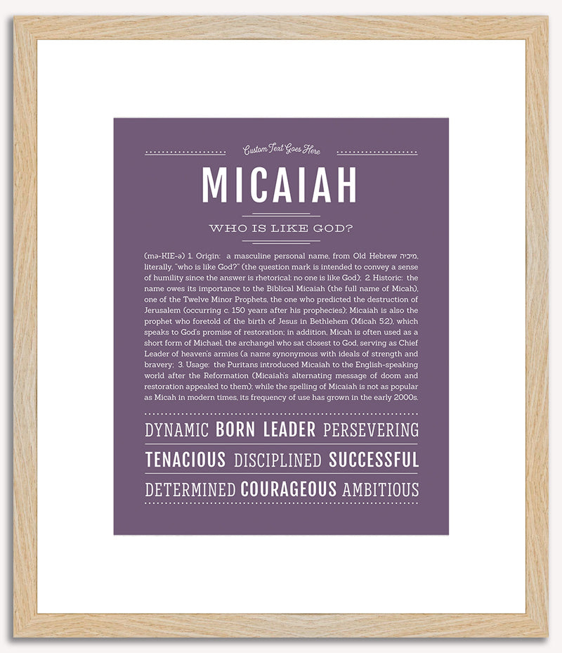 Micaiah | Name Art Print