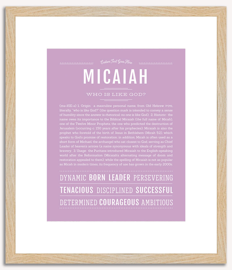 Micaiah | Name Art Print