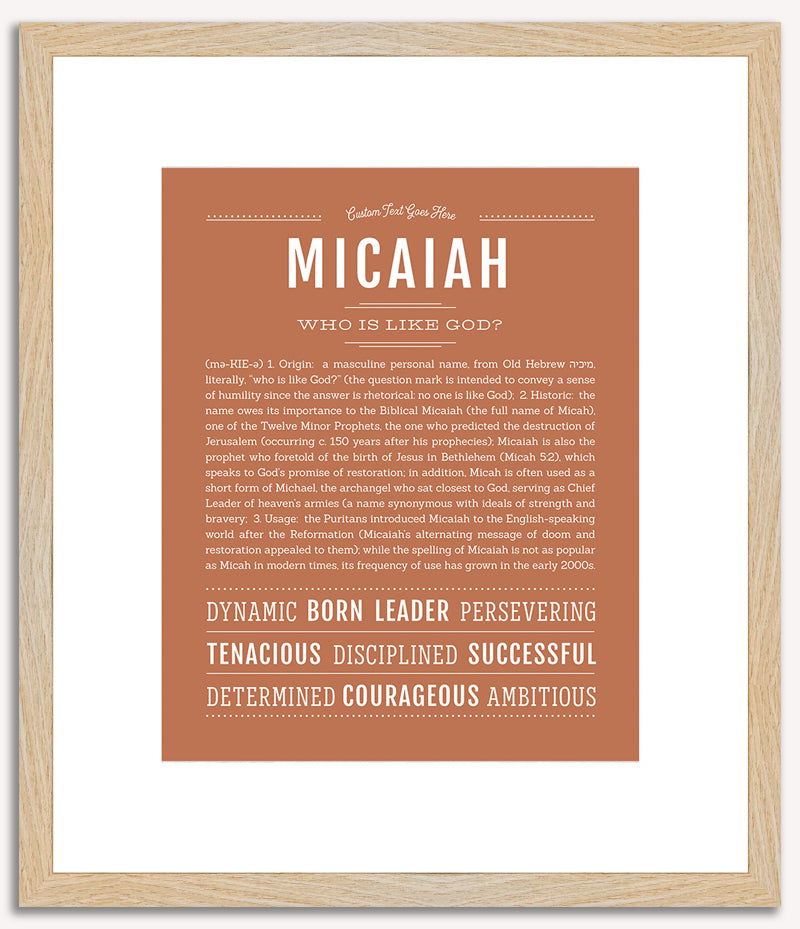 Micaiah | Name Art Print