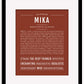 Mika | Name Art Print